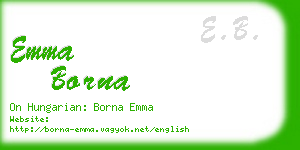 emma borna business card